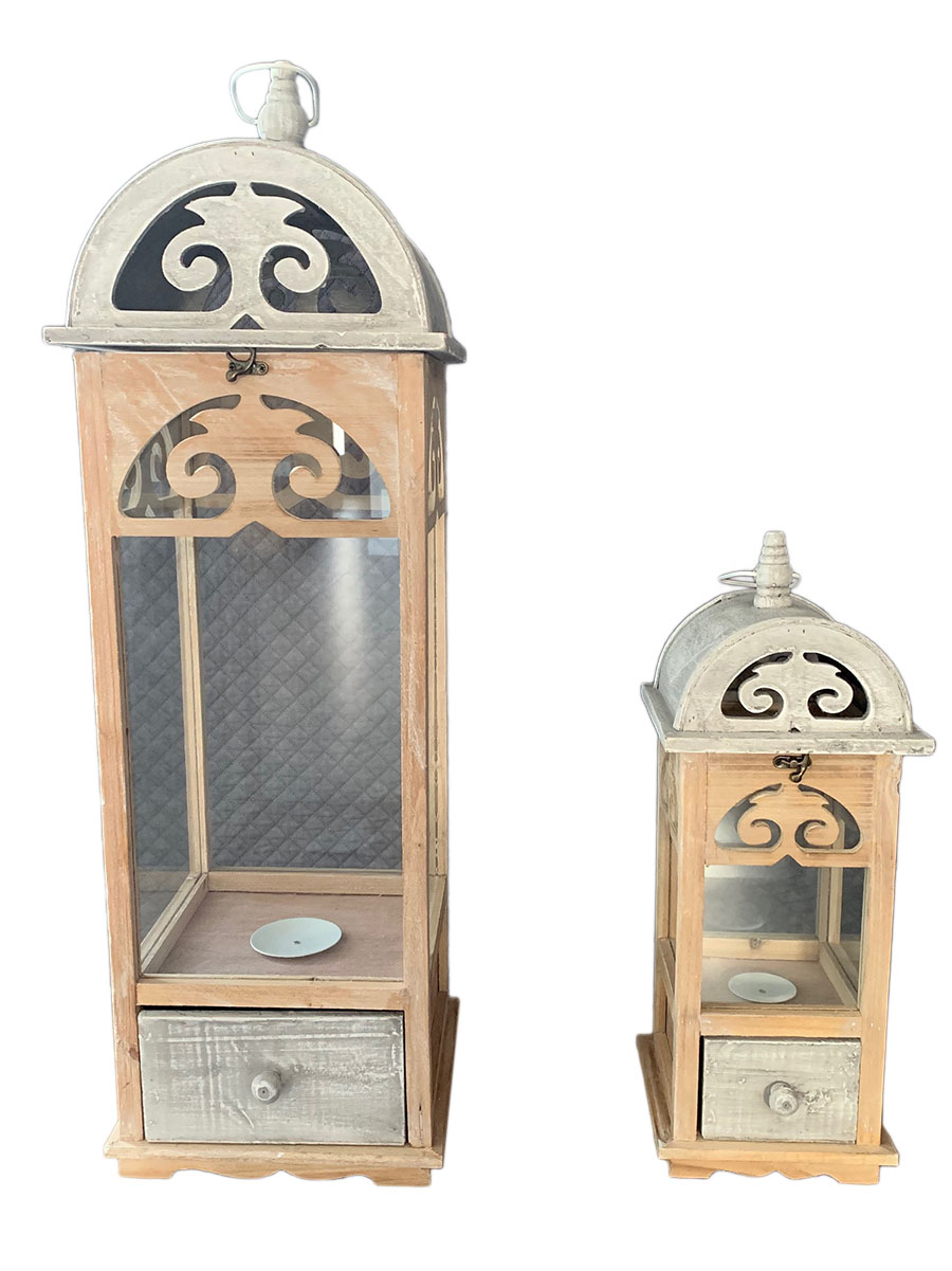 Zestaw 2 Lampionów z szufladką