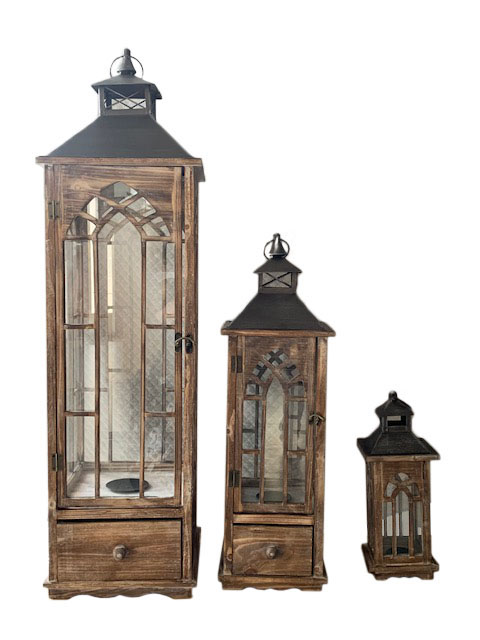 Zestaw 3 Lampionów z szufladką