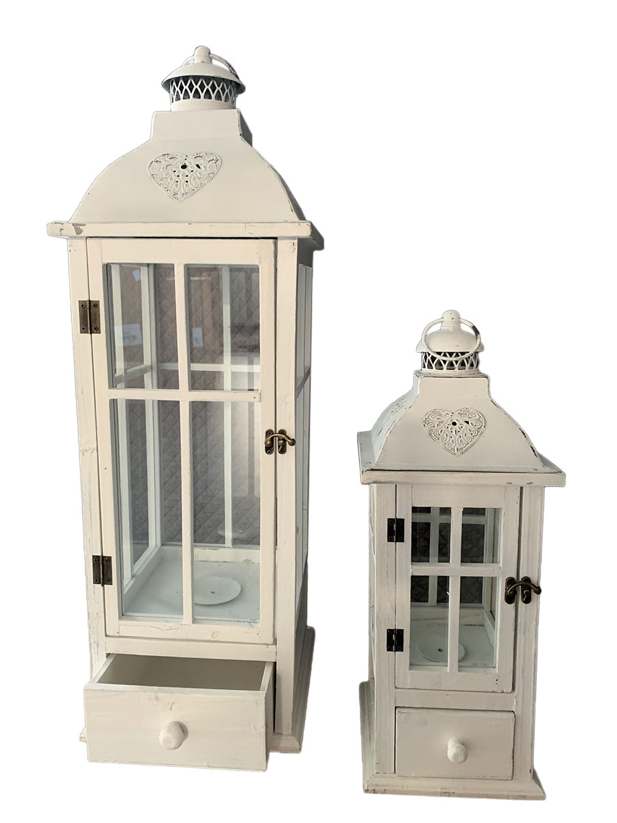 Zestaw 2 lampionów z szufladką