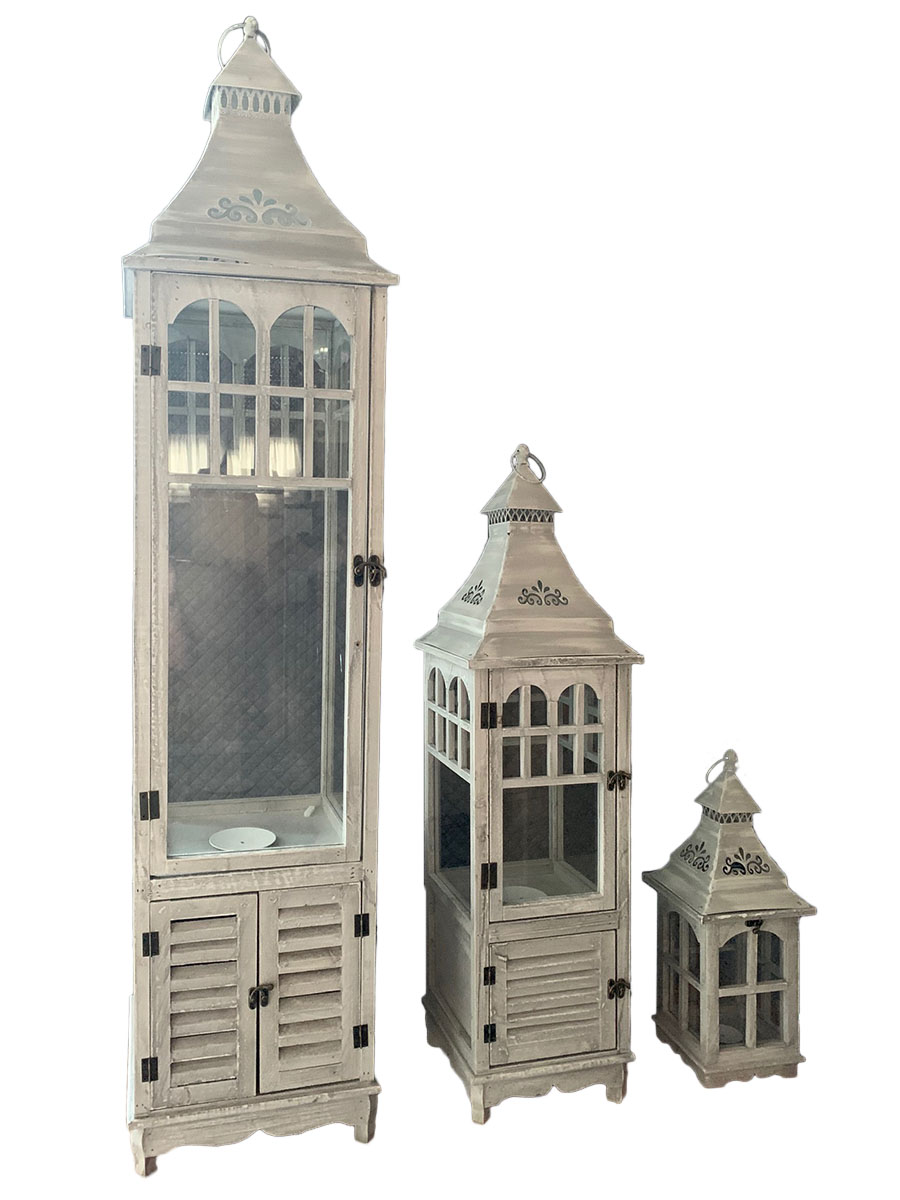 Zestaw 3 Latarni z szufladką