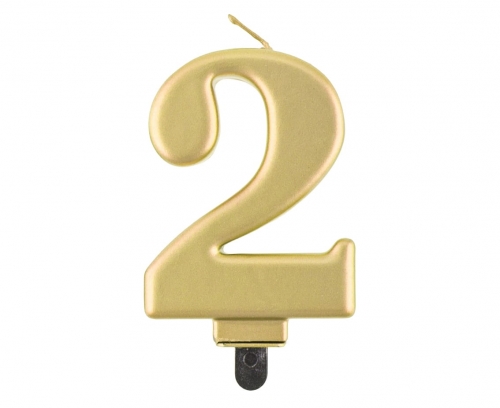 Świeczka cyferka złota – 2 –