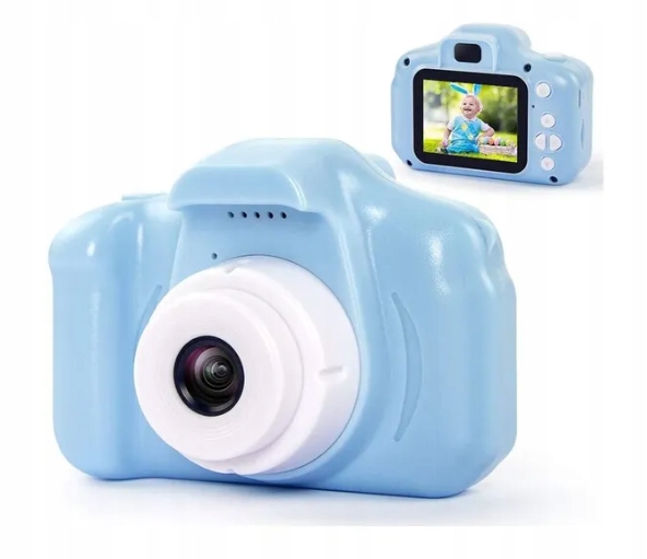 APARAT CYFROWY DLA DZIECI KAMERA GRY GRATIS Karta – Niebieski