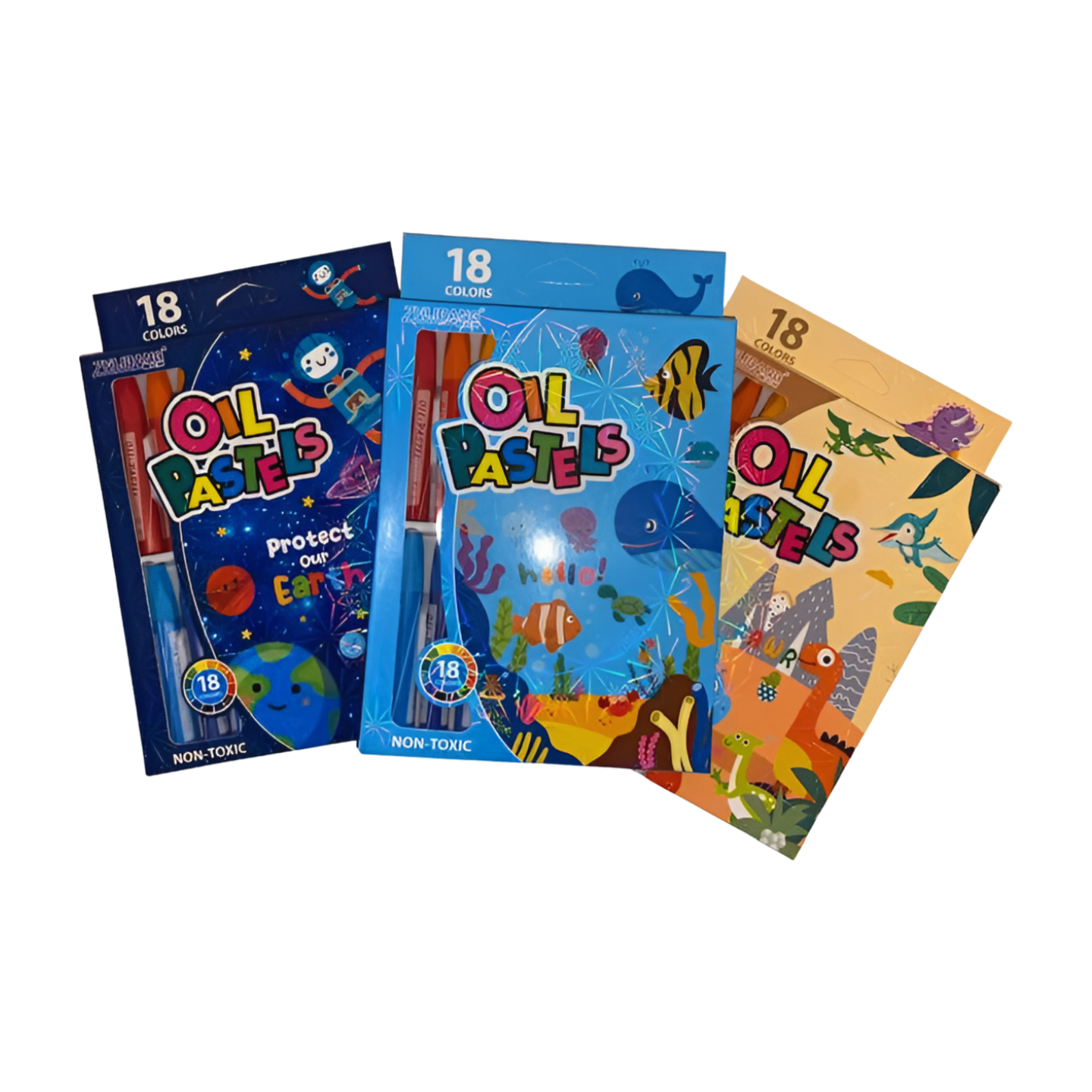 Kredki pasteli olejnych Oil Pastels – 18 wyraziste kolory różne kolory