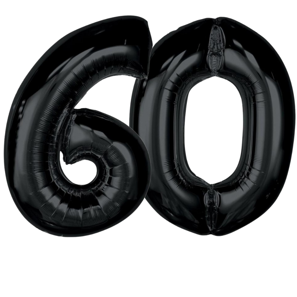 Balon foliowy B&amp;C, cyfra, matowa czarna, 85 cm