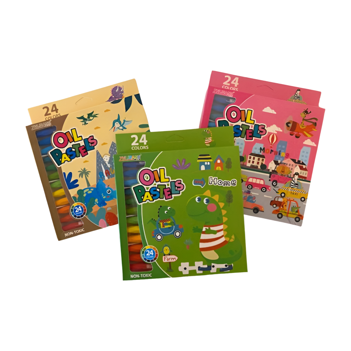 Kredki pasteli olejnych Oil Pastels – 24 wyraziste kolory różne kolory