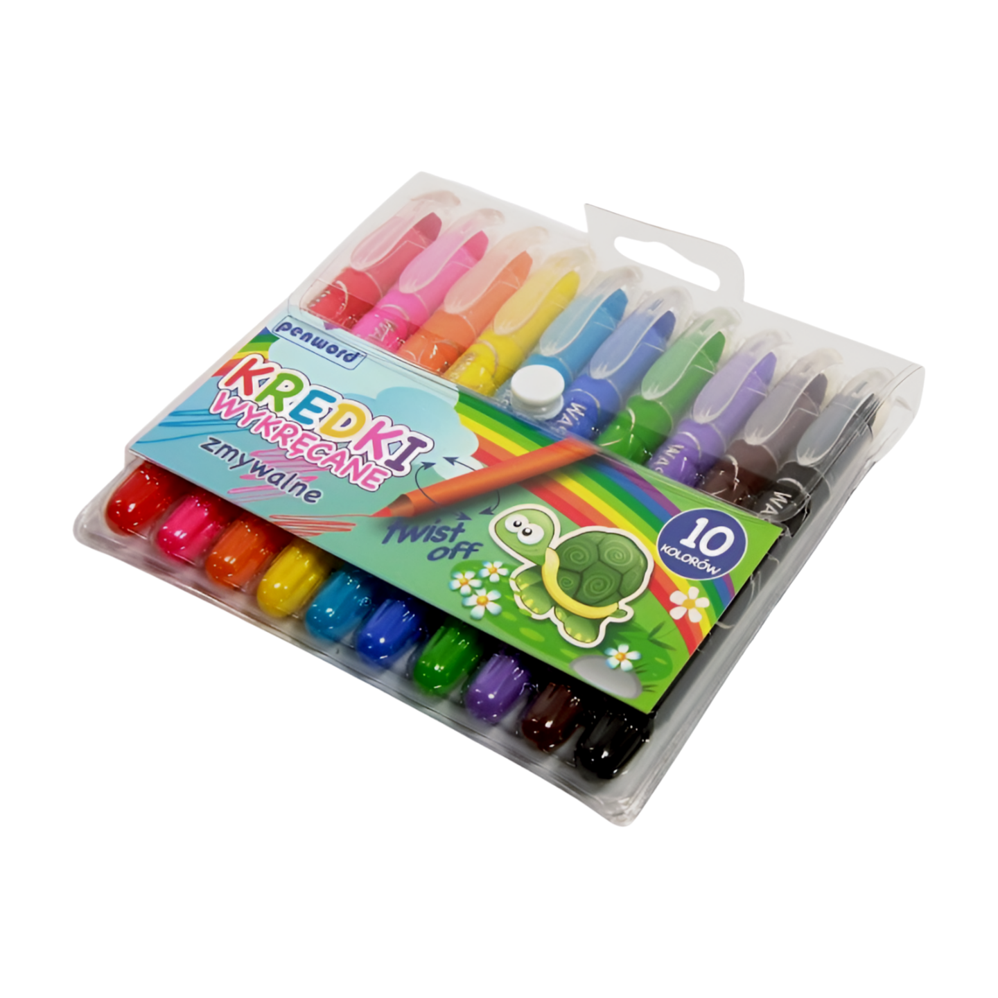 KREDKI WYKRĘCANE ZMYWALNE 28630-10 10 KOLORÓW
