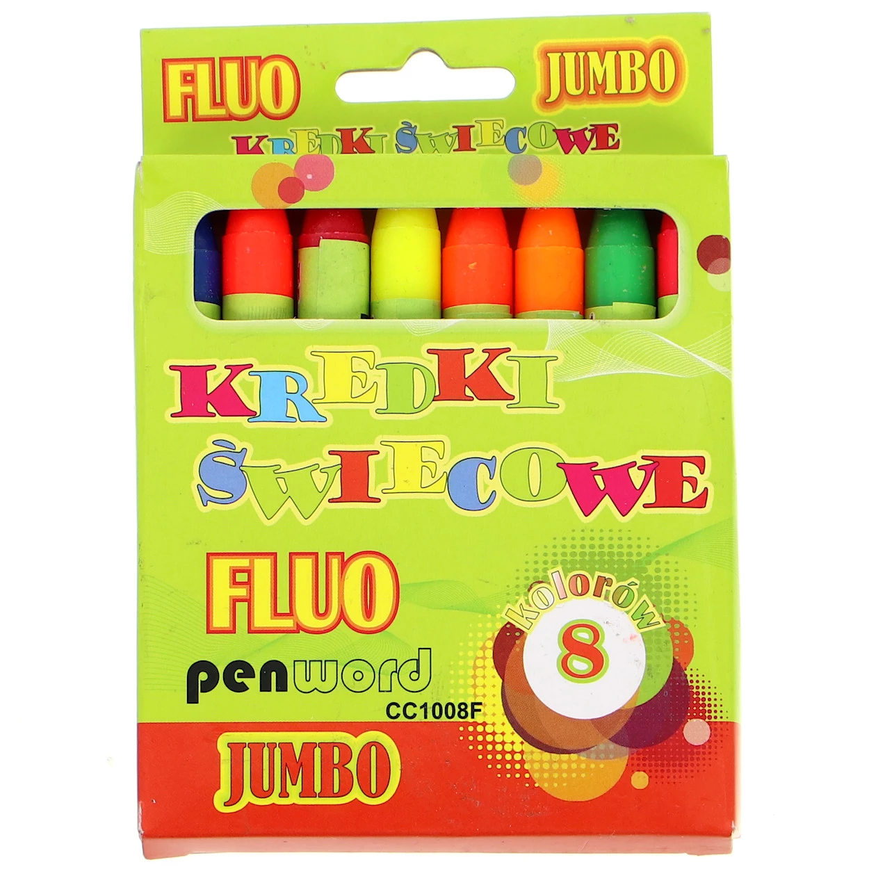 Kredki świecowe FLUO 8szt PENWORD