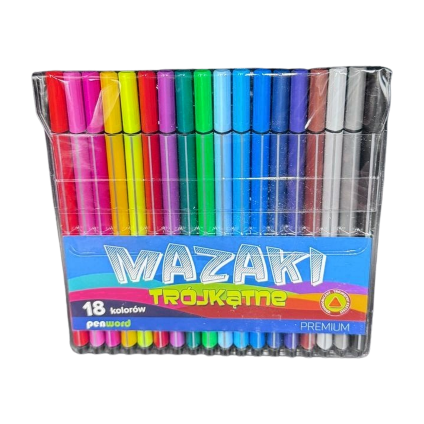 Mazaki trójkątne mix kolorów – 18 szt