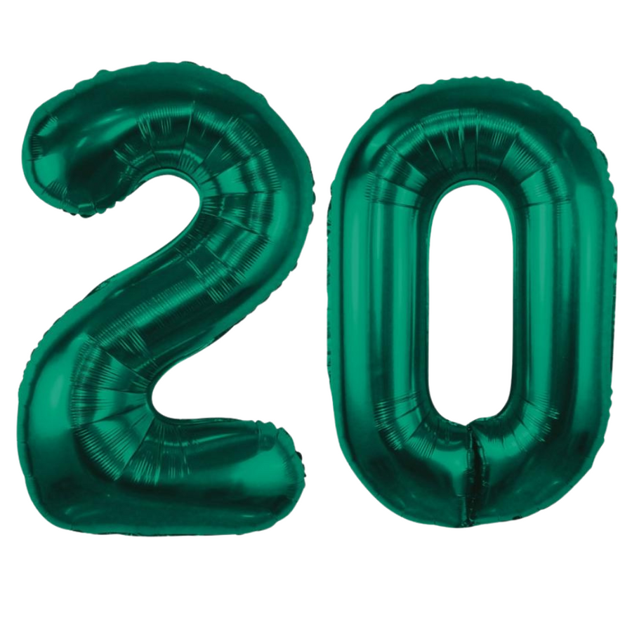 Balon foliowy B&amp;C, cyfra, zieleń butelkowa, 85 cm