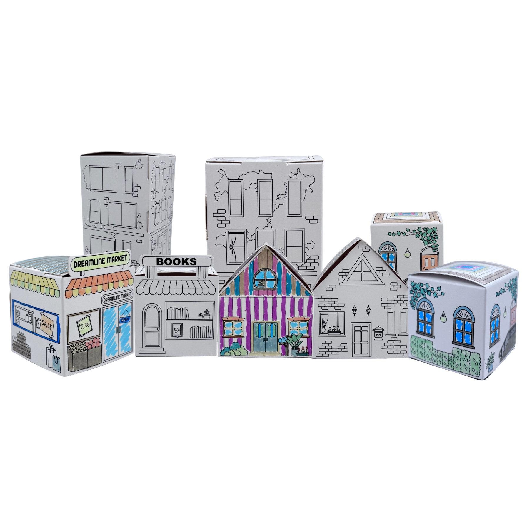 Zestaw Artystyczny Kolorowanka 3D Miasto, Domek, kreatywna zabawka