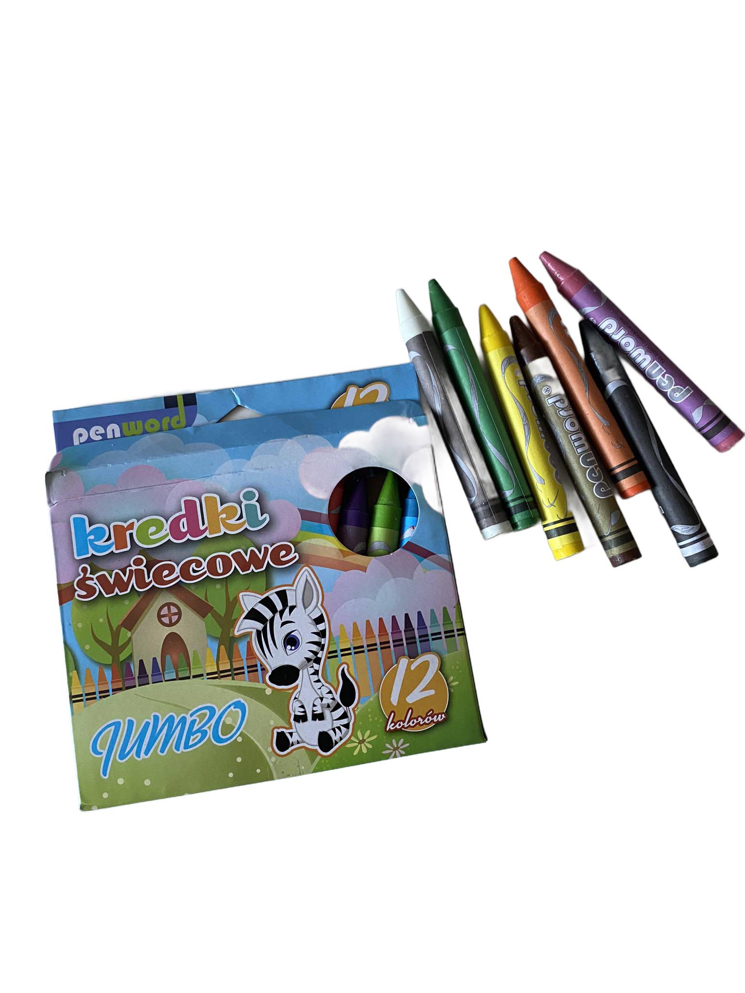 KREDKI ŚWIECOWE 7712 12 KOLORÓW JUMBO PREMIUM
