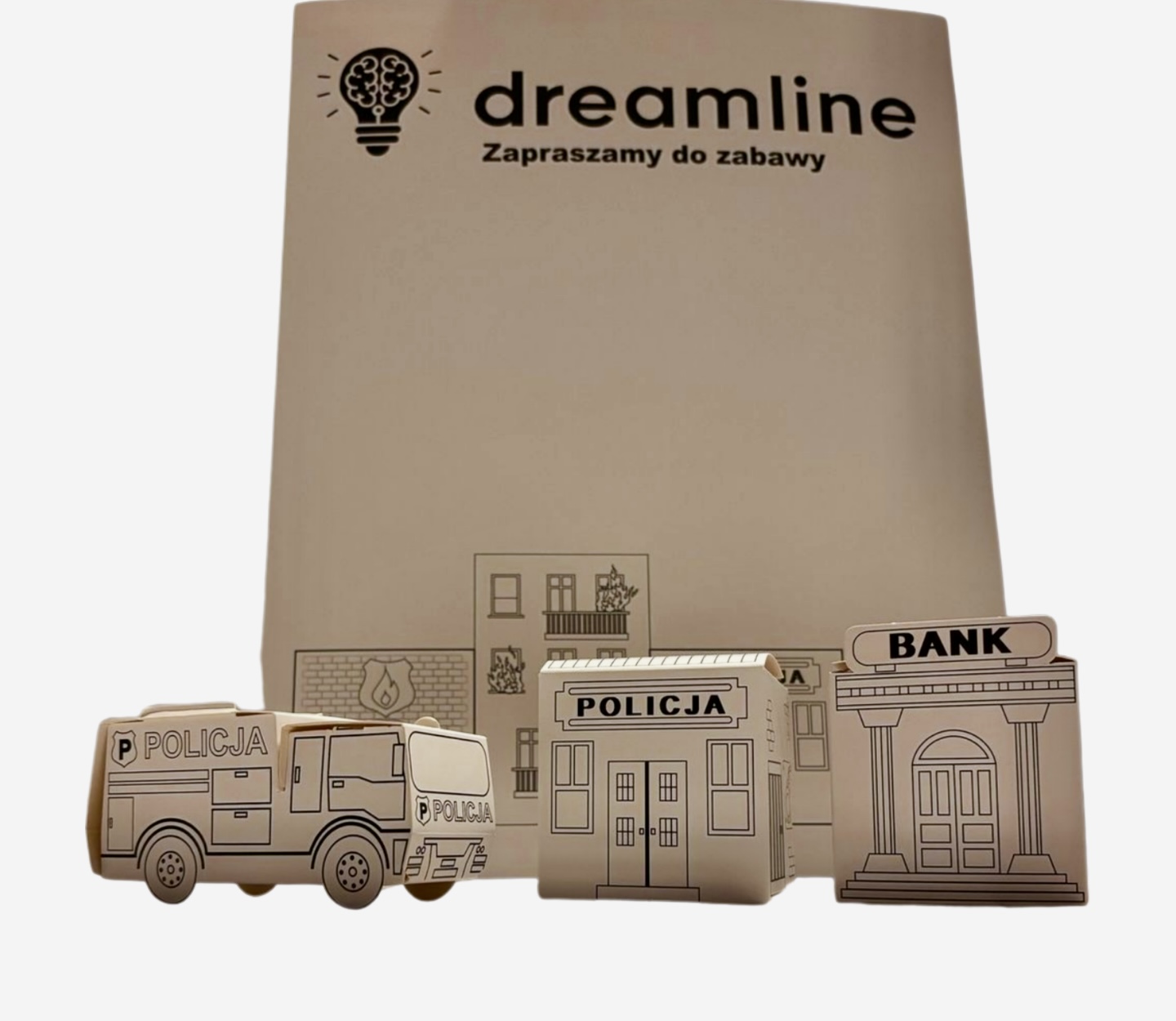 Zestaw Artystyczny Kolorowanka 3D Miasto, Pożar i Ratunek kreatywna zabawka