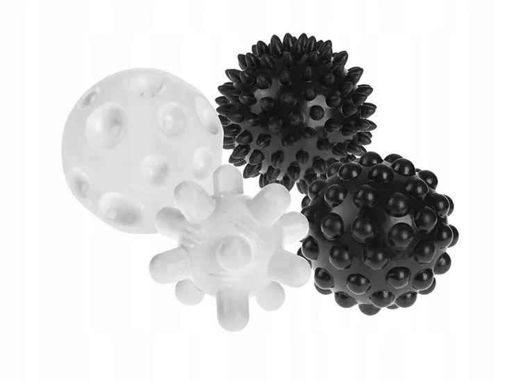 piłki sensoryczne czarno-białe 4 szt. Bez dziurki