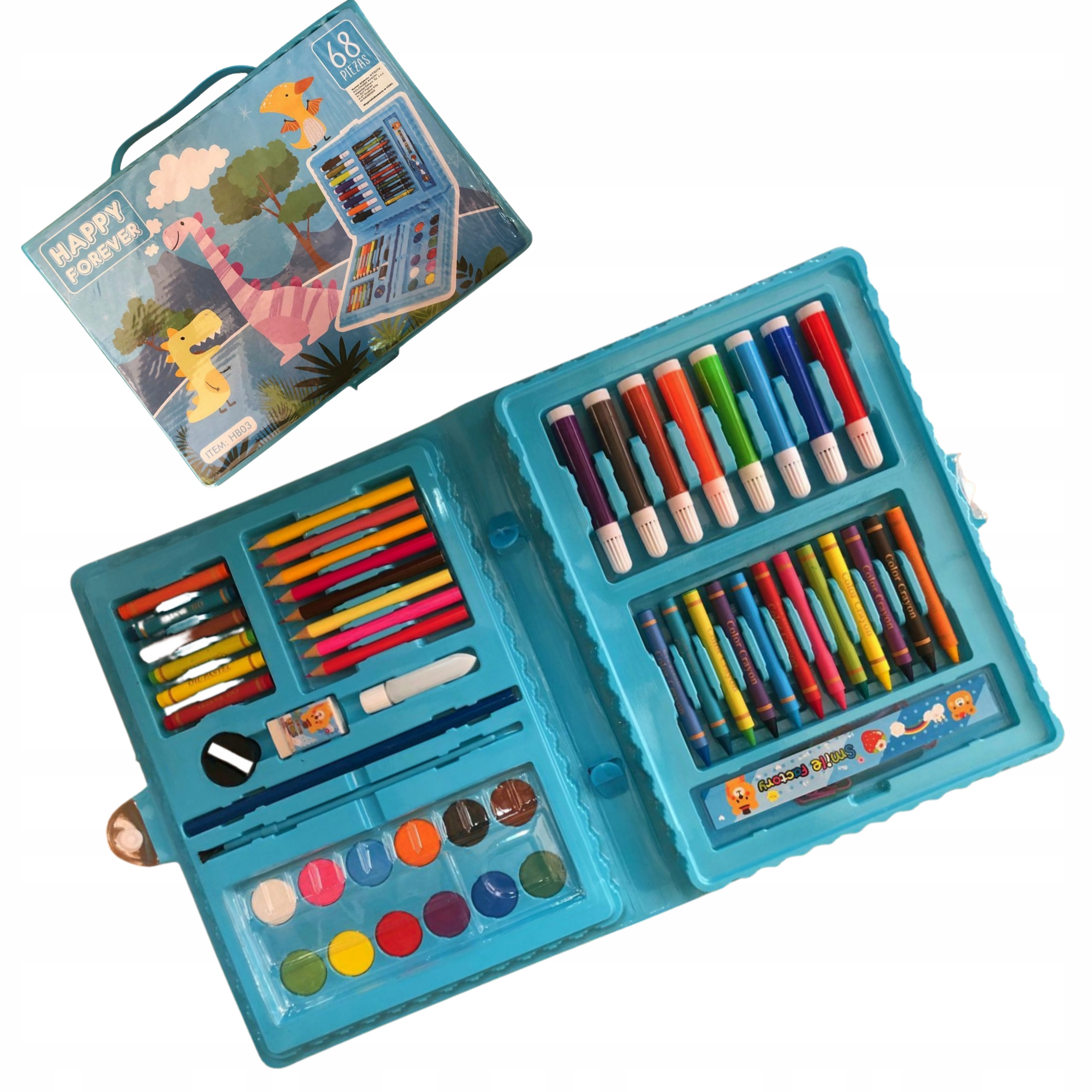 KREDKI ZESTAW ARTYSTYCZNY 68 EL WALIZKA Niebieska