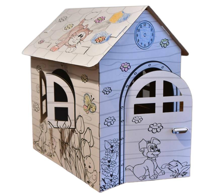 DOMEK KARTONOWY KOLOROWANKA DO MALOWANIA XXL