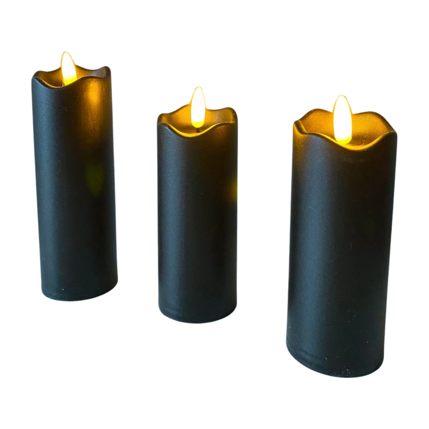 ŚWIECZKA WKŁAD DO ZNICZA EFEKT PŁOMIENIA 12,5 cm – Czarny