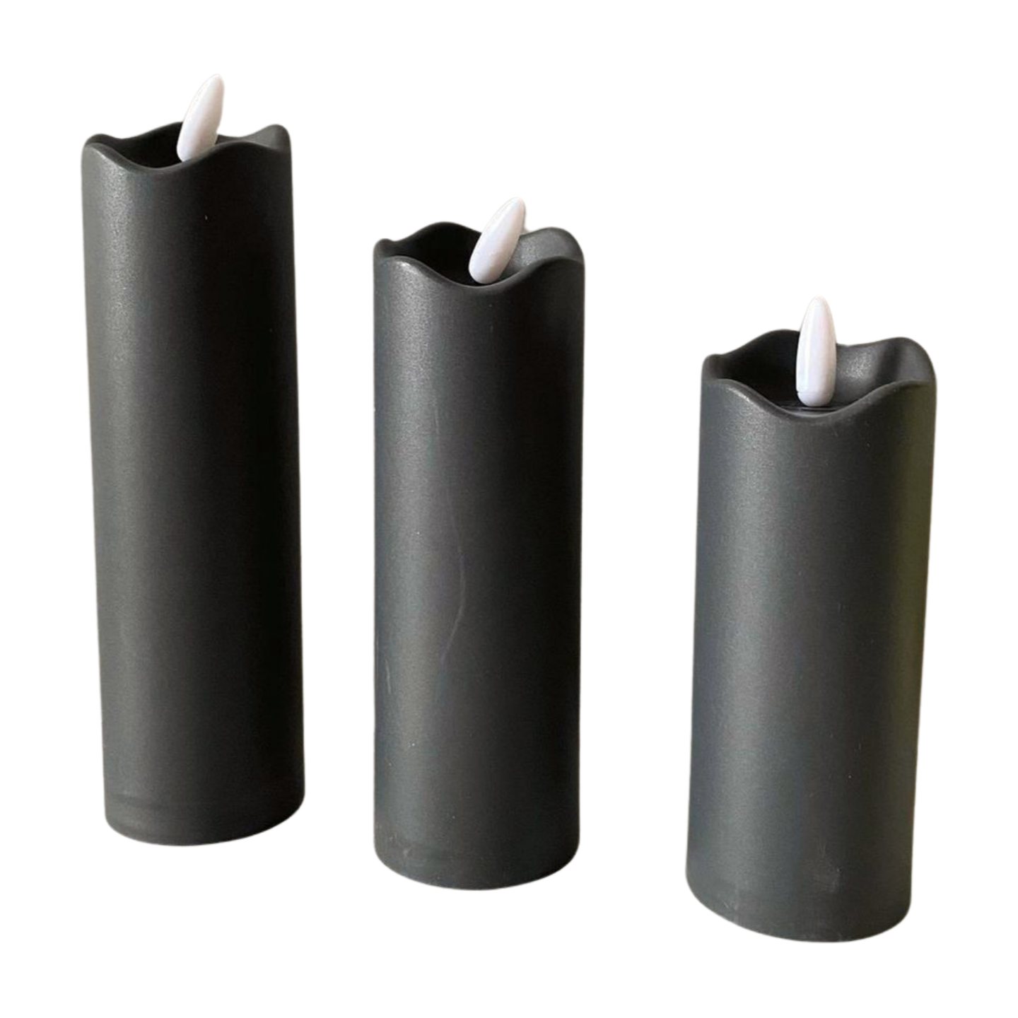 Świeca Led Grafit 3 rozmiary