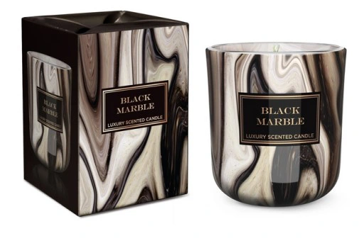 ELEGANCKA ŚWIECA ZAPACHOWA MARBLE BLACK 35 H