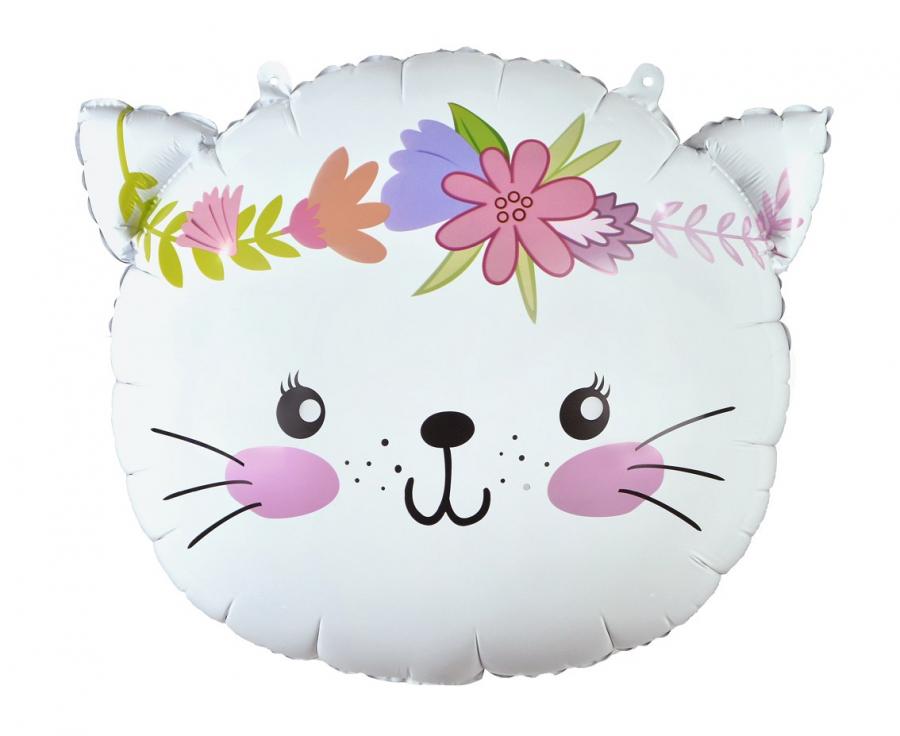 Balon foliowy Kotek, 44×35 cm (głowa)